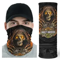 Product Bikergod Harley Davidson Savage Skull Rider Bandana Face Cover DHBDN191