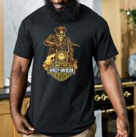 Product Bikergod Harley Davidson Skull T-Shirt Design 2D Full Printed Sizes S - 5XL - DHTSHL33