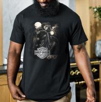 Product Bikergod Harley Davidson Skull T-Shirt Design 2D Full Printed Sizes S - 5XL - DHTSHL35