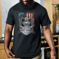 Product Bikergod Harley Davidson Skull T-Shirt Design 2D Full Printed Sizes S - 5XL - DHTSHL36