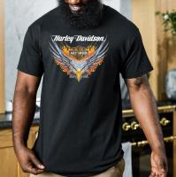 Product Bikergod Harley Davidson Skull T-Shirt Design 2D Full Printed Sizes S - 5XL - DHTSHL37