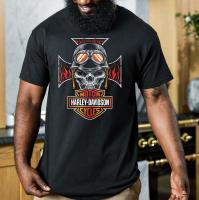 Product Bikergod Harley Davidson Skull T-Shirt Design 2D Full Printed Sizes S - 5XL - DHTSHL39