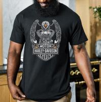 Product Bikergod Harley Davidson Skull T-Shirt Design 2D Full Printed Sizes S - 5XL - DHTSHL40