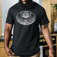 Product Bikergod Harley Davidson Skull T-Shirt Design 2D Full Printed Sizes S - 5XL - DHTSHL42
