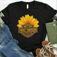 Product Bikergod Harley Davidson Sunflower T-shirt, Crew-neck Sweatshirt, Hoodie, Tank Top, V-neck T-shirt Design 2D Full Printed Sizes S - 5XL - NABC154