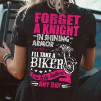 Product Bikergod Motorcycle Forget A Knight In Shining Armor T-shirt, Crew-neck Sweatshirt, Hoodie, Tank Top, V-neck T-shirt Design 2D Full Printed Sizes S - 5XL - NABU201