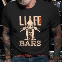 Product Bikergod Motorcycle life behind bars T-shirt, Crew-neck Sweatshirt, Hoodie, Tank Top, V-neck T-shirt Design 2D Full Printed Sizes S - 5XL - NAJA418